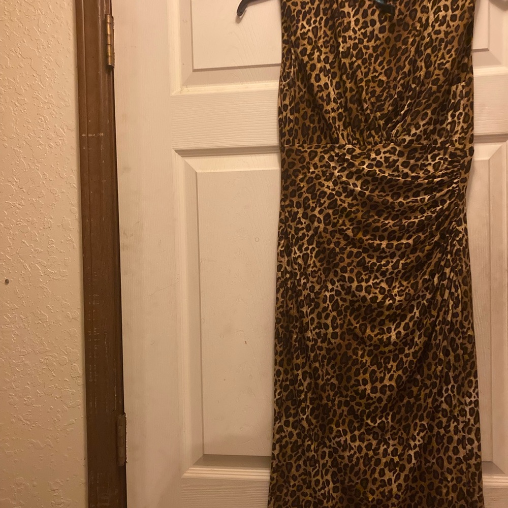 Leopard Print Sleeveless Dress